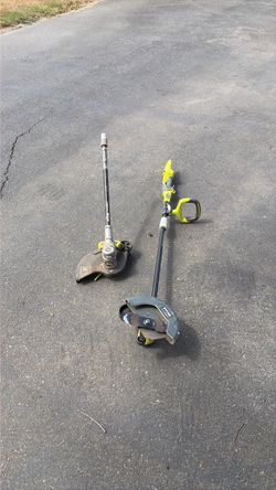 40V Ryobi string trimmer and edger with battery and charger