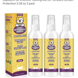 Enhanced Cat Deterrent Spray 10.14 Fl Oz No Scratch for Cats Indoor & Outdoor Keep Off Cat Spray Natural Safe Repellent for Effective Training Aid for