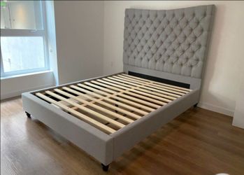 New Light Gray California King Platform Bed Frame Only.  Mattress Sold Separately!!!!