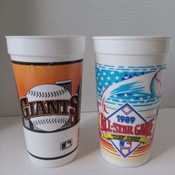 Vintage MLB Souvenir 7" Cups