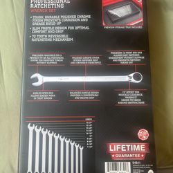 ICON Anti-Slip Grip Professional Metric Ratcheting Combination Wrench Set, 10-Piece