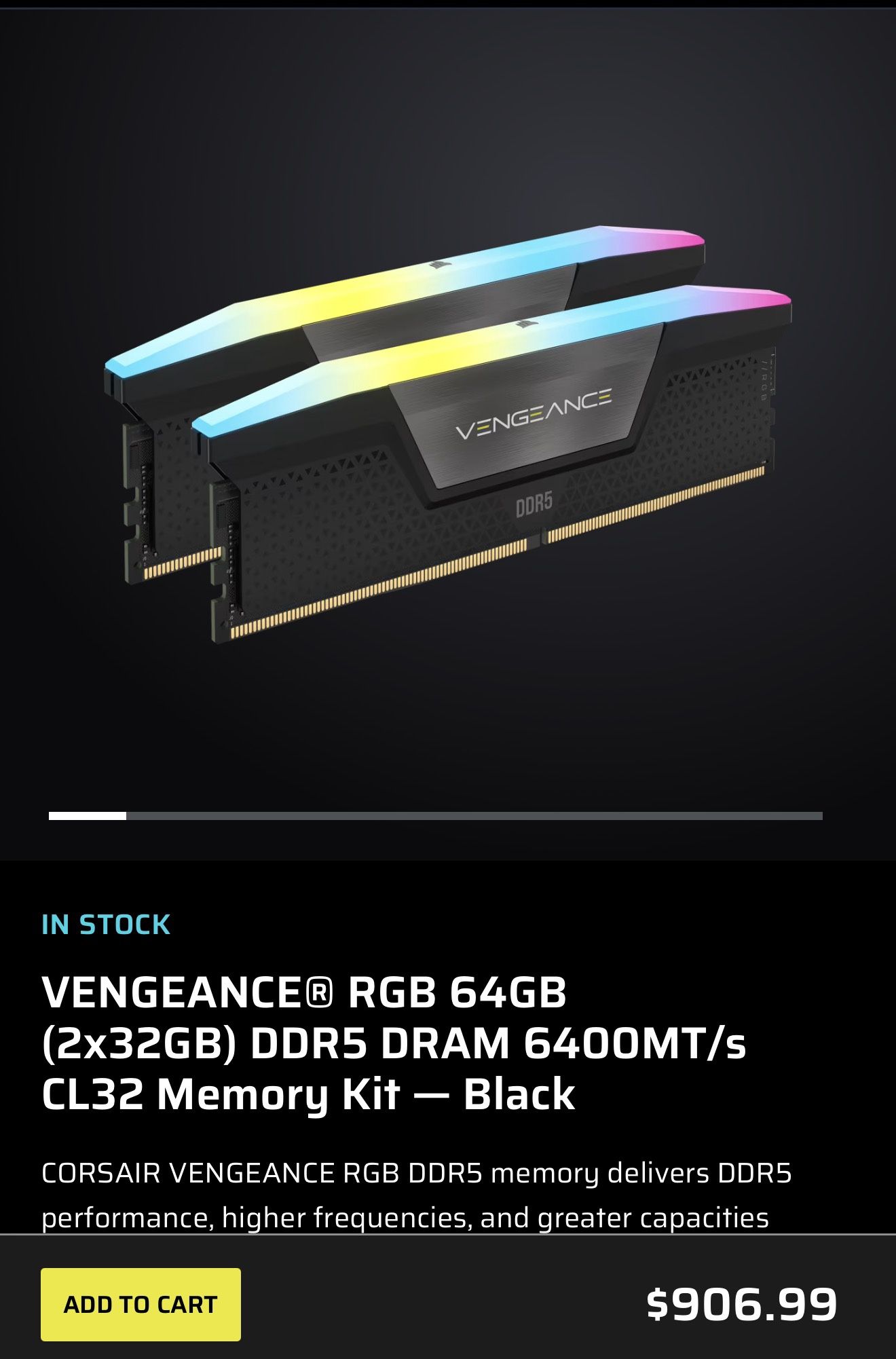 Corsair Vengeance DDR 5 Ram