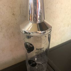 Cocktail Shaker Bottle With Recipe Print Plastic