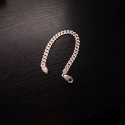 silver cuban link bracelet 