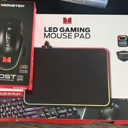 LED Gaming Mouse Pad And Gaming mouse 