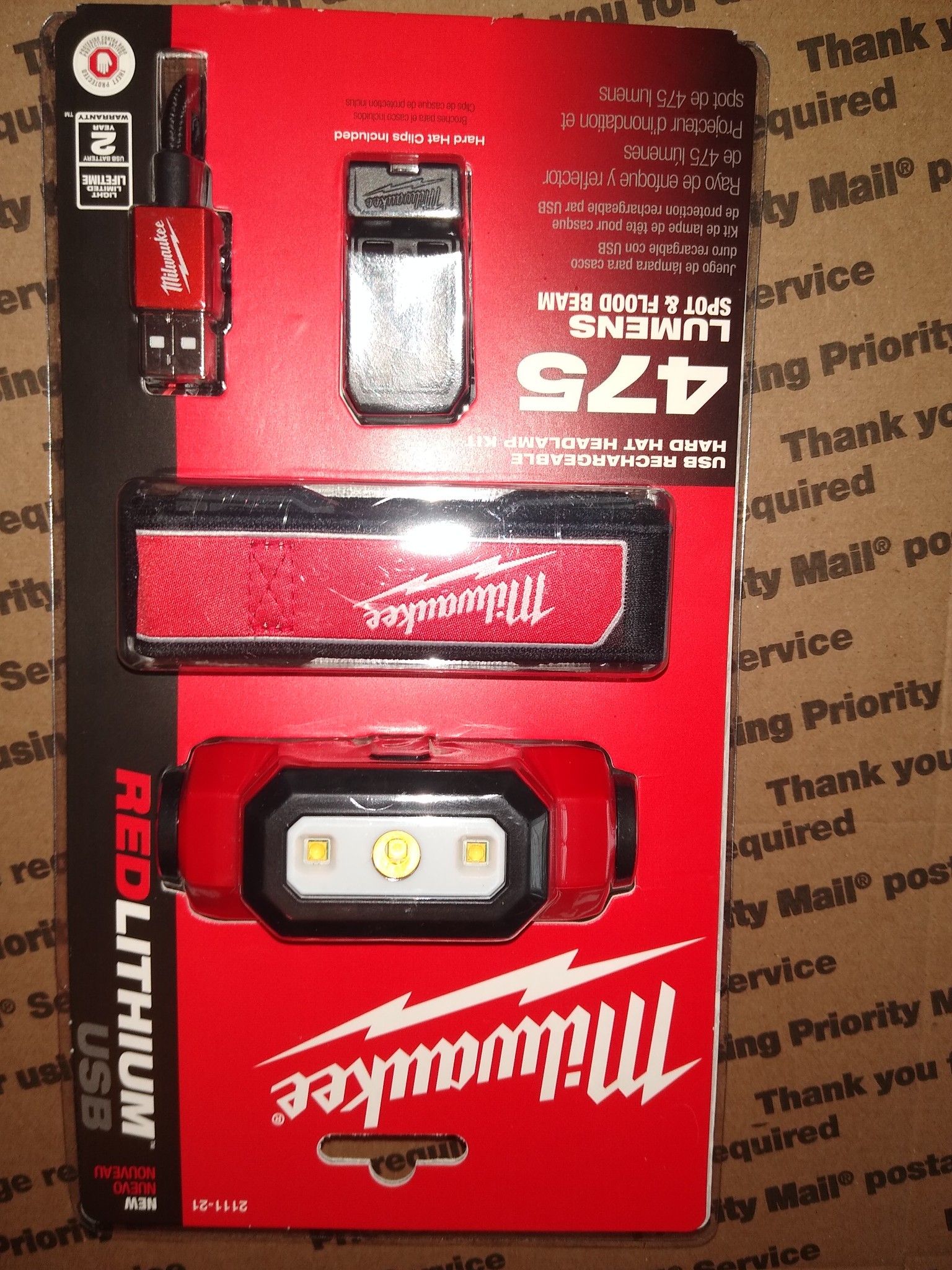 Milwaukee Electric Tools 2111-21 - USB rechargeable headlamp, red