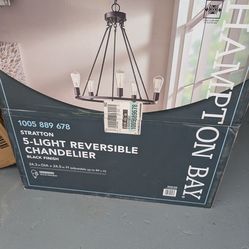 Hampton Bay 5 light reversible chandelier