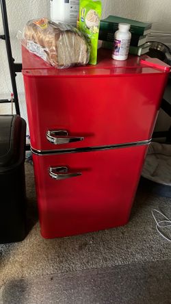 Retro styled mini fridge