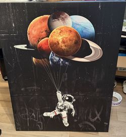30x40 Man On The Moon Canvas