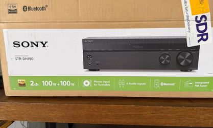 Sony STR-DH190 Bluetooth Home Theater Stereo Receiver and (Four) Onkyo Speakers SKF-693 130W Each