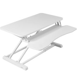 VIVO Manual Height Adjustable Standing Desk Converter, 32" White Top