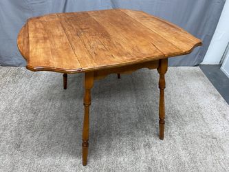 Vintage Natural Wood Classic Drop Leaf Table