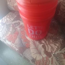2 Plastic Bucket With Lids Pickup Only 