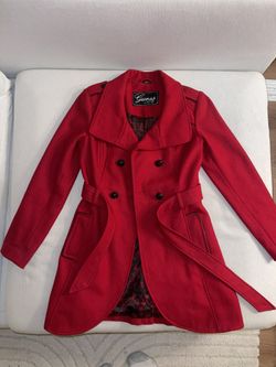 GUESS Woman’s Red Trench Coat (size Small) OBO