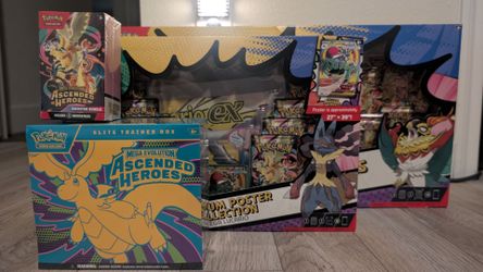 Pokemon ascended heroes tcg etb focused fighters bundle lot