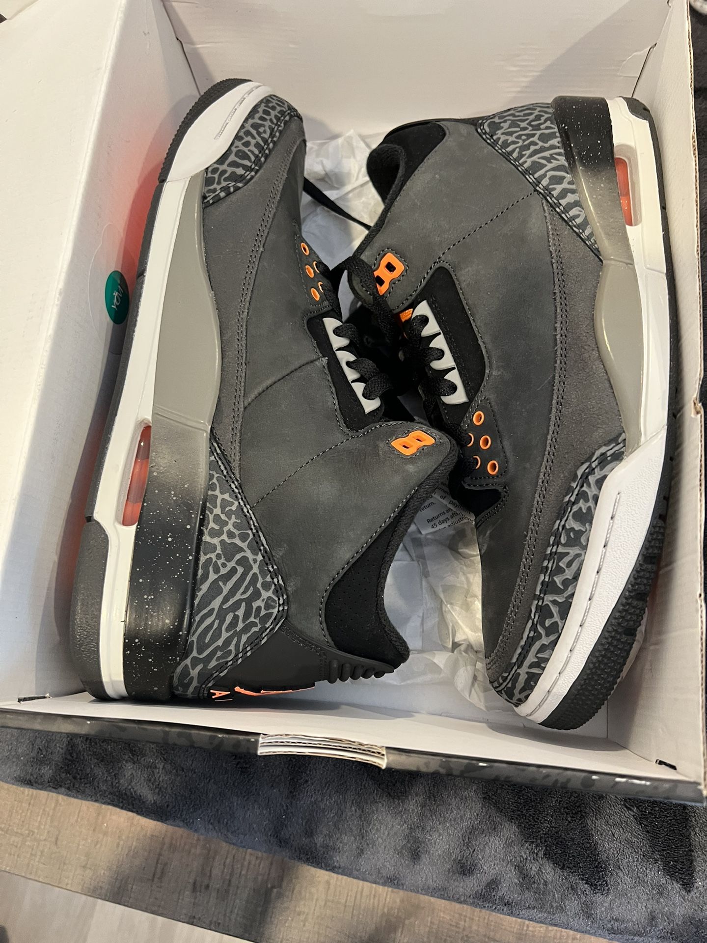 Jordan 3 Fear 2023 Size 9.5 Men