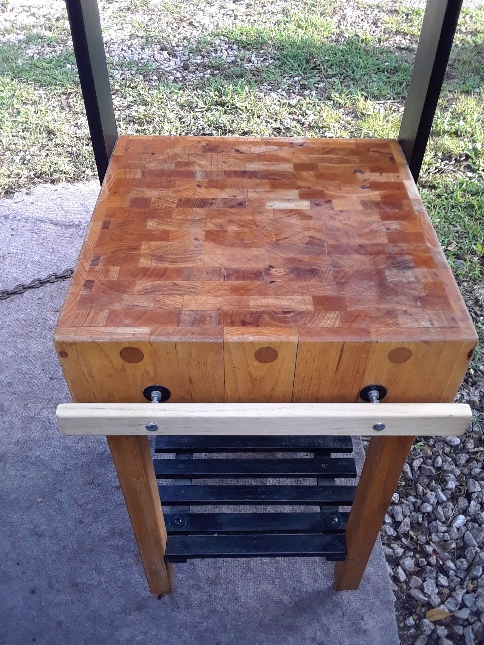 Kimball butcher block cart