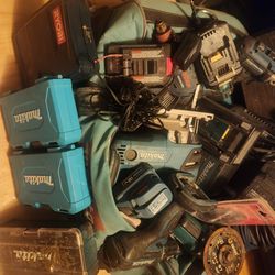 Huge Makita, Bosch & Hercules Tool Lot – Grinders, Jigsaw, Impact, Drill, Sander/Polisher, Massive Sockets, Wrenches, Router/Drill Bits + Batteries
