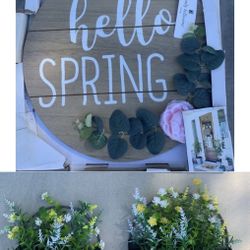 Hello Spring Home Decor Bundle Of 3 