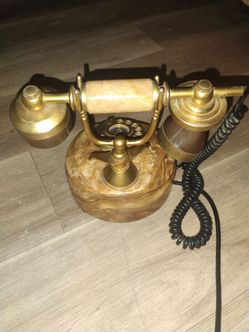 A marble base and receiver original telephone