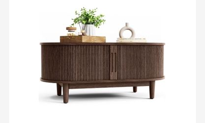 Oval Walnut Coffee Table