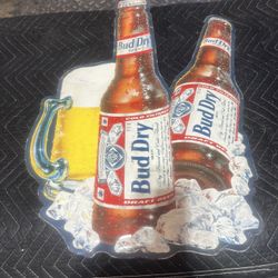 Bud Dry Vintage Metal Sign