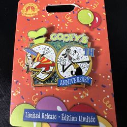 Disney - Goofy’s 90th Anniversary Pin.  Limited Release.