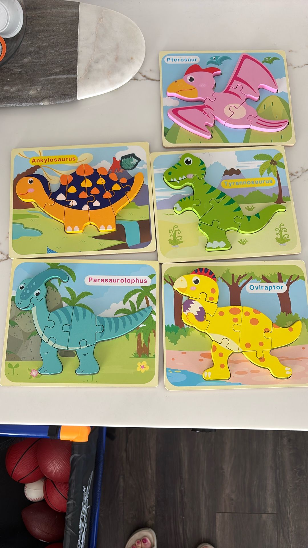 Wooden Toddler Puzzles - 2 Sets (11 Puzzles)