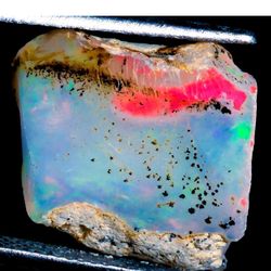 100% Natural Ethiopian Opal Rough Jumbo Fire Flash Gemstones 20x15x09mm 10.05Cts
