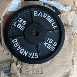 35lb Weight Plate 1”, Single 
