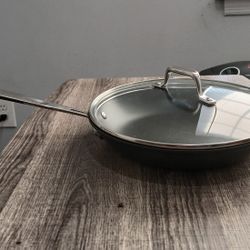 EMERIL All Clad 10” Saute Skillet Frying Pan w/ Lid. 