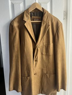 TASSO ELBA MEN’S LEATHER JACKET-MEDIUM 