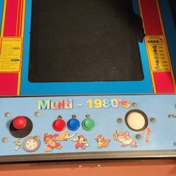 Original Pac Man Had It Upgrade With 60 80s Games. With Control Panel