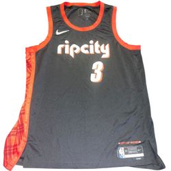 CJ McCollum Nike 2XL Authentic Mens Blazers Jersey 