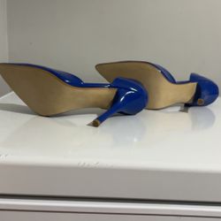 Kamiku Blue Patent Pointed Toe Heels – Size 10.5