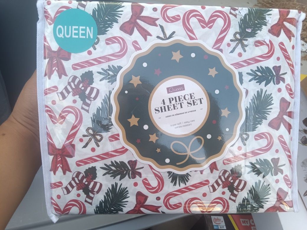 Christmas Theme Bed Sheet Set