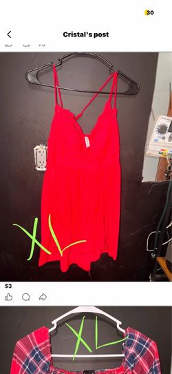 Red mini dress