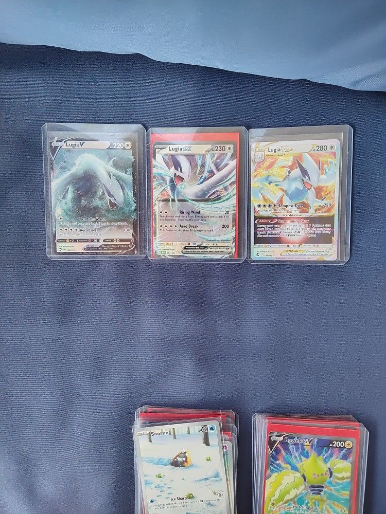 Set Of 3 Lugia V, Lugia Ex, And Lugia Vstar