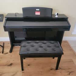 Piano with bench