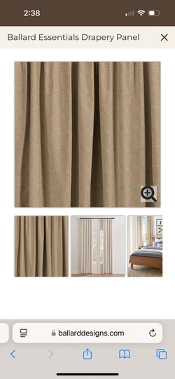 Brand New Ballard Designs Curtains + Tiebacks *OBO*
