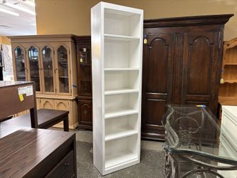 MARCO FURNITURE White 6-Tier Tall Bookshelf