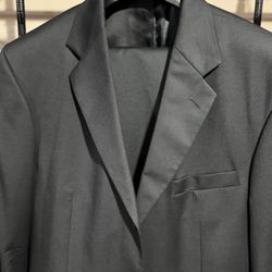 Alfani Men’s Black Wool Suit – 42R – 3-Button Single Breasted Suit