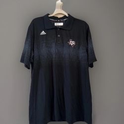 Adidas Texas A&M Aggies Men's Black Polo Shirt XL Performance NCAA