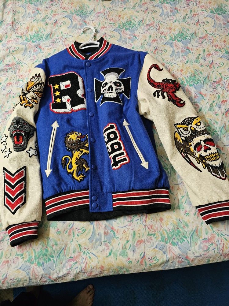 Reason Men Varsity Jacket, Size Large