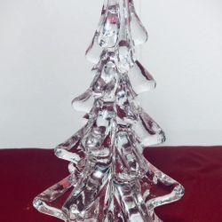 Vintage Heavy Clear Glass Art