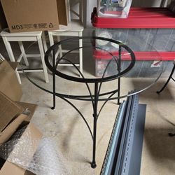 Glass Table And Two Chairs