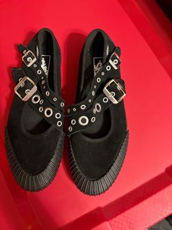 Vans Black Mary Jane Buckle Shoes