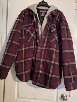 Men’s Moose Creek Hooded Flannel Shirt Jacket