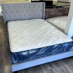 New 12” Queen PillowTop Hybrid Mattress 🔥$0 DOWN! Flexible Payments 🔥 Shop now pay later ⭐️