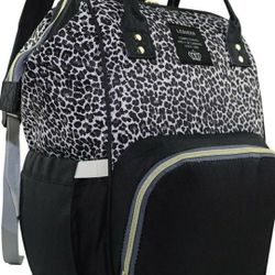 White Leopard Diaper Bag 